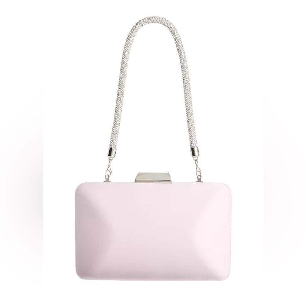 INC International Concepts Crystal Top Handle Mini Satin Frame Bag